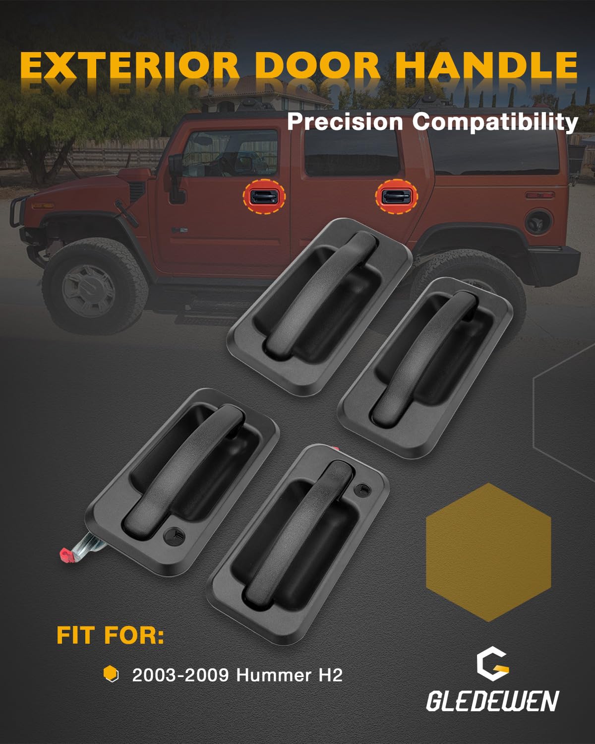Amazon.com: Exterior Door Handle Set (4PCS), Compatible with 2003